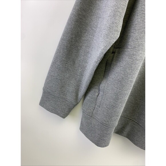 GapFit Gray Performance Hooded Sweatshirt Pullover Breathable Pockets Mens XL - Picture 2 of 12